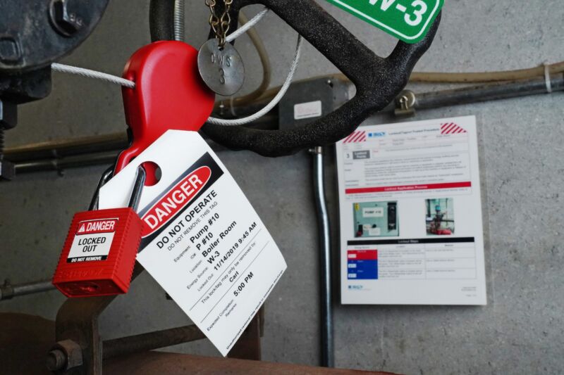 Zero maintenance accidents with Lockout/Tagout